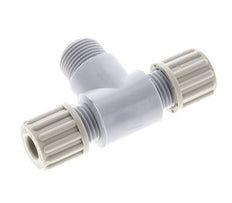 8x6mm & G3/8'' PA T-Shape Tee Compression Fitting with Male Threads 10 bar