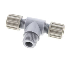 8x6mm & G3/8'' PA T-Shape Tee Compression Fitting with Male Threads 10 bar