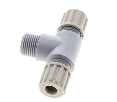 8x6mm & G3/8'' PA T-Shape Tee Compression Fitting with Male Threads 10 bar