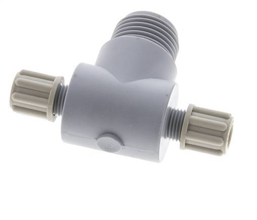 6x4mm & G1/2'' PA T-Shape Tee Compression Fitting with Male Threads 10 bar