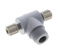 6x4mm & G1/2'' PA T-Shape Tee Compression Fitting with Male Threads 10 bar