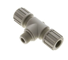 14x12mm & G3/8'' PP T-Shape Tee Compression Fitting with Male Threads 10 bar
