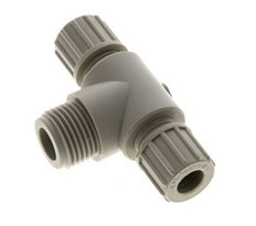 10x8mm & G1/2'' PP T-Shape T-Kompressionsfitting mit Außengewinde 10 bar