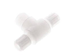 8x6mm & G3/8'' PVDF T-Shape Tee Compression Fitting with Male Threads 10 bar