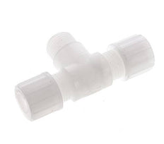 10x8mm & G3/8'' PVDF T-Shape Tee Compression Fitting with Male Threads 10 bar