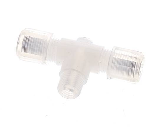 6x4mm & G1/8'' PFA T-Shape Tee Cutting Fitting with Male Threads 10 bar