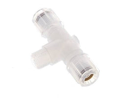 6x4mm & G1/8'' PFA T-Shape Tee Cutting Fitting with Male Threads 10 bar