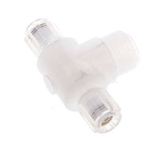 6x4mm & G3/8'' PFA T-Shape Tee Cutting Fitting with Male Threads 10 bar