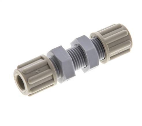 6x4mm PA Straight Compression Fitting Bulkhead 10 bar [2 Pieces]