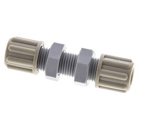 6x4mm PA Gerade Kompressionsverschraubung Bulkhead 10 bar [2 Stück]