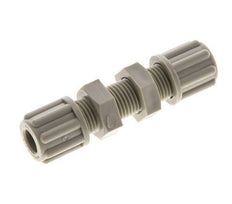 6x4mm PP Gerade Kompressionsverschraubung Bulkhead 10 bar [2 Stück]