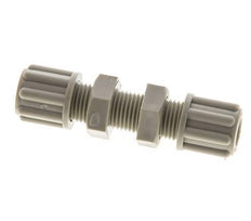 6x4mm PP Gerade Kompressionsverschraubung Bulkhead 10 bar [2 Stück]