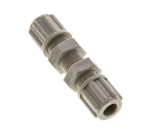 6x4mm PP Straight Compression Fitting Bulkhead 10 bar [2 Pieces]