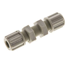 6x4mm PP Gerade Kompressionsverschraubung Bulkhead 10 bar [2 Stück]