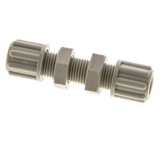 6x4mm PP Gerade Kompressionsverschraubung Bulkhead 10 bar [2 Stück]