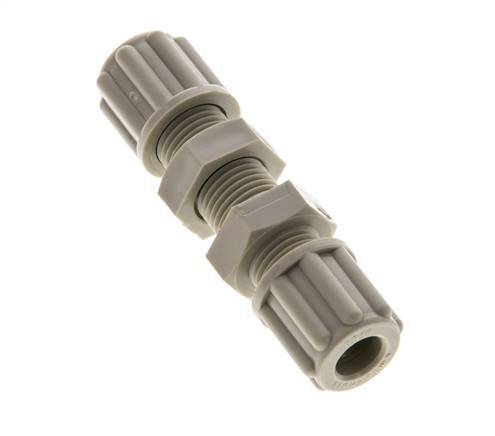 6x4mm PP Gerade Kompressionsverschraubung Bulkhead 10 bar [2 Stück]