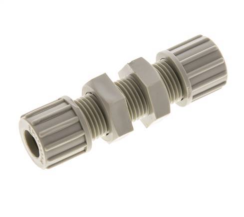 10x8mm PP Straight Compression Fitting Bulkhead 10 bar