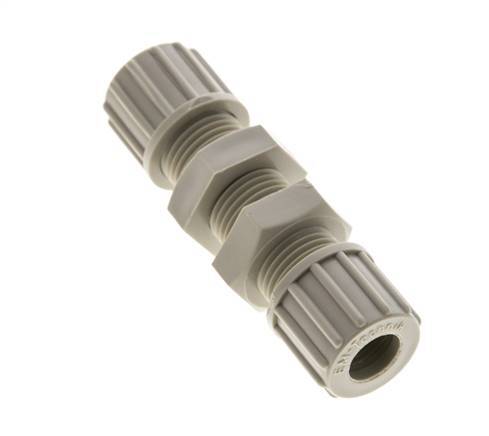10x8mm PP Straight Compression Fitting Bulkhead 10 bar