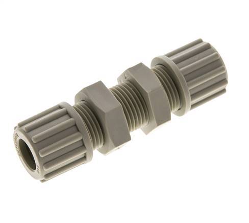 12x10mm PP Straight Compression Fitting Bulkhead 10 bar