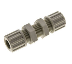 12x10mm PP Straight Compression Fitting Bulkhead 10 bar