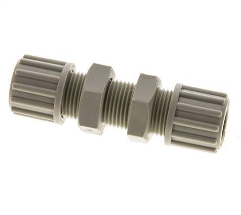 12x10mm PP Straight Compression Fitting Bulkhead 10 bar