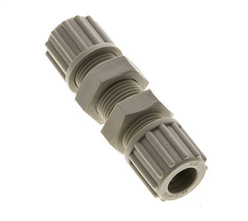 12x10mm PP Straight Compression Fitting Bulkhead 10 bar