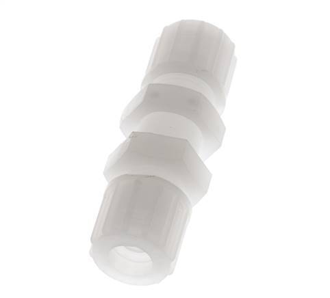10x8mm PVDF Straight Compression Fitting Bulkhead 10 bar