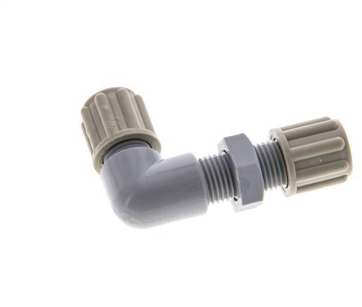 6x4mm PA Winkelkompressionsverschraubung Bulkhead 10 bar [2 Stück]