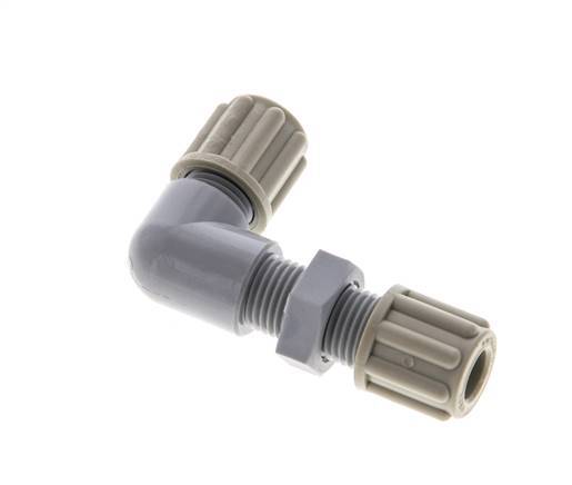 6x4mm PA Winkelkompressionsverschraubung Bulkhead 10 bar [2 Stück]