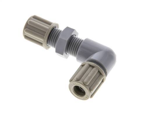 6x4mm PA Winkelkompressionsverschraubung Bulkhead 10 bar [2 Stück]