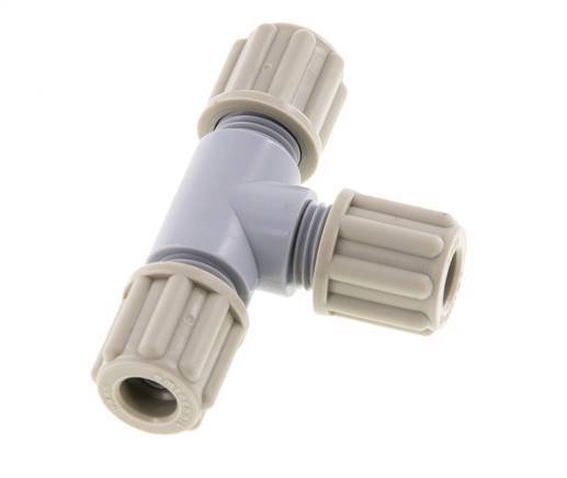 6x4mm PA T-Shape T-Kompressionsfitting 10 bar [2 Stück]