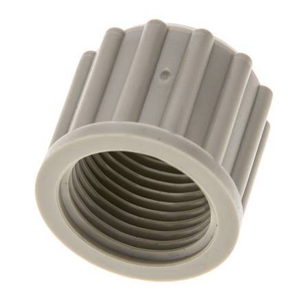 12x10mm (M18x1.5) PP Überwurfmutter gerändelt [5 Stück]