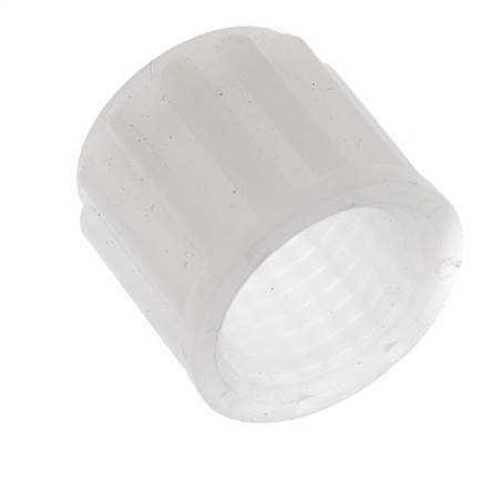 8x6mm (M14x1.5) PVDF Überwurfmutter gerändelt [5 Stück]
