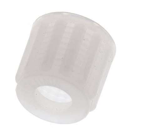 8x6mm (M14x1.5) PVDF Überwurfmutter gerändelt [5 Stück]