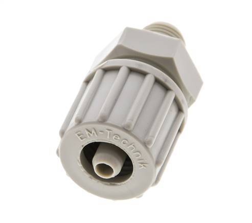 10x4mm & G1/8'' PP Straight Compression Fitting with Male Threads 10 bar PVC and PA