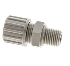 10x4mm & G1/4'' PP Straight Compression Fitting with Male Threads 10 bar PVC and PA