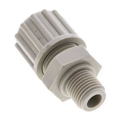 12x6mm & G1/4'' PP Straight Compression Fitting with Male Threads 10 bar PVC and PA