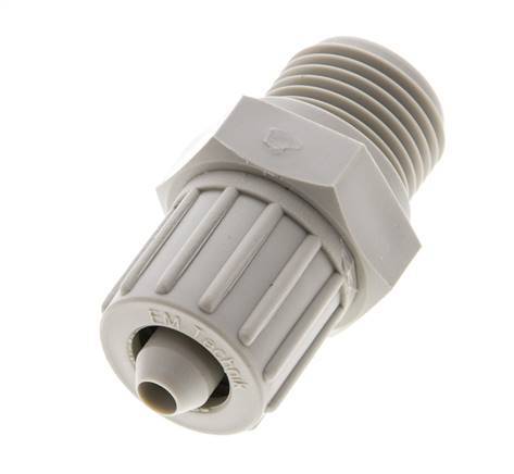 12x6mm & G1/2'' PP Straight Compression Fitting with Male Threads 10 bar PVC and PA