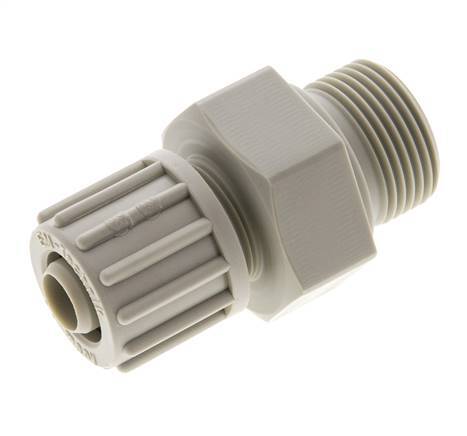 16x10mm & G3/4'' PP Straight Compression Fitting with Male Threads 10 bar PVC and PA