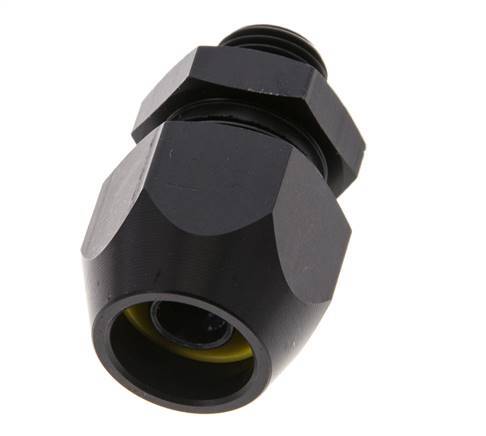 15x9mm & G1/4'' Aluminum Straight Compression Fitting with Male Threads 10 bar PVC and PA [2 Pieces]