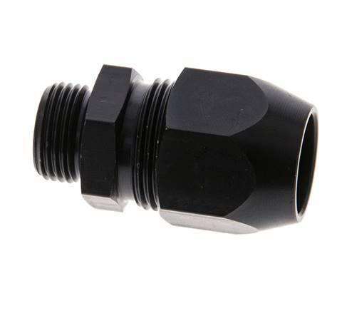 16x10mm & G3/8'' Aluminum Straight Compression Fitting with Male Threads 10 bar PVC and PA [2 Pieces]