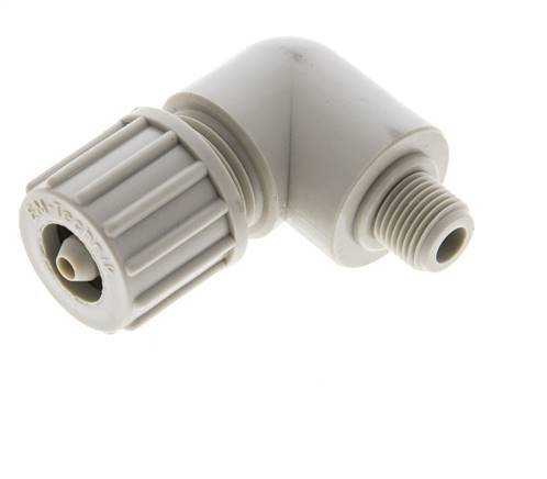 10x4mm & G1/8'' PP Elbow Compression Fitting with Male Threads 10 bar PVC and PA