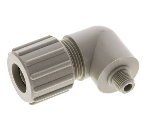 15x9mm & G1/8'' PP Elbow Compression Fitting with Male Threads 10 bar PVC and PA