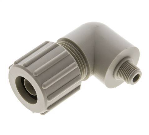 15x9mm & G1/8'' PP Elbow Compression Fitting with Male Threads 10 bar PVC and PA