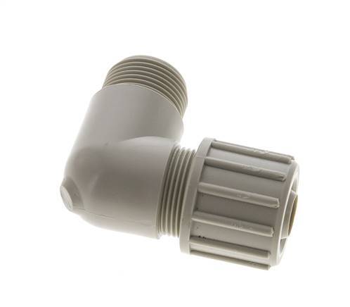 16x10mm & G1/4'' PVDF Elbow Compression Fitting with Male Threads 10 bar PVC and PA