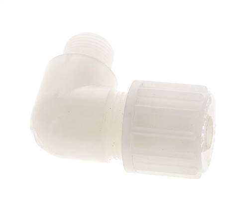 20x13mm & G1/2'' PVDF Elbow Compression Fitting with Male Threads 10 bar PVC and PA