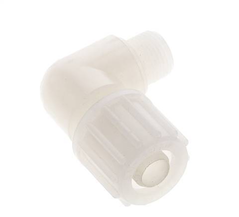 20x13mm & G1/2'' PVDF Elbow Compression Fitting with Male Threads 10 bar PVC and PA