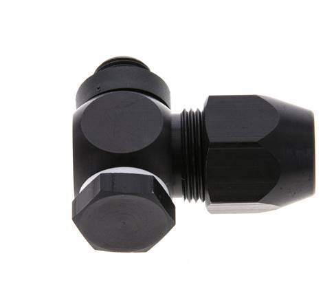 10x4mm & G1/8'' Aluminum Elbow Compression Fitting with Male Threads 10 bar PVC and PA