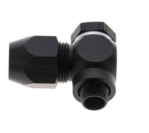 10x4mm & G1/8'' Aluminum Elbow Compression Fitting with Male Threads 10 bar PVC and PA