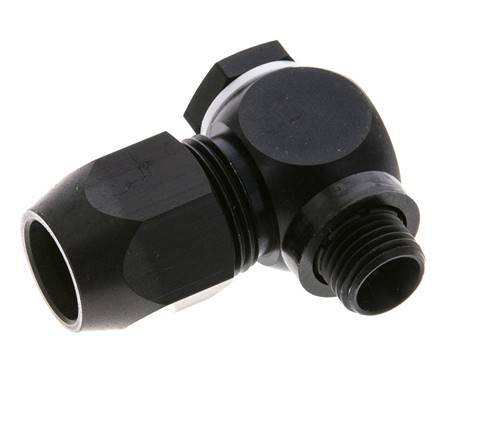 14x8mm & G1/4'' Aluminum Elbow Compression Fitting with Male Threads 10 bar PVC and PA